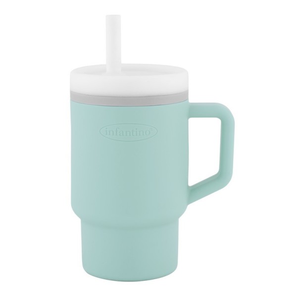 My 1st Tumbler - Mοοdy Blue  κύπελο με καλαμάκι σιλικόνης 260 ml - INFANTINO