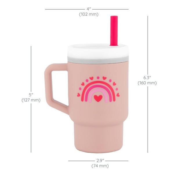 My 1st Tumbler -Valentines  κύπελο με καλαμάκι σιλικόνης 260 ml - INFANTINO