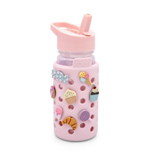 Παγούρι με Charms Ροζ 450ml - Meli Παγούρι με Charms Ροζ 450ml - Meli