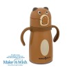 Θερμός μπουκάλι ανοξείδωτο "We Care", Brown Bear 300ml - NAVA