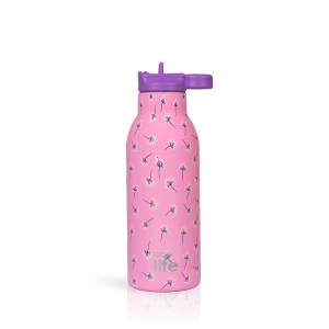 Pink Dandellion Thermos 550ml  Με Εσωτερικό Καλαμάκι - Eco Life