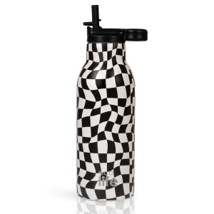 Black & White Thermos 550ml | Με Εσωτερικό Καλαμάκι - Eco Life