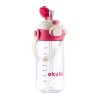 Παγούρι Tritan Nερού 480 ml Mε Kαλαμάκι ροζ - AKUKU