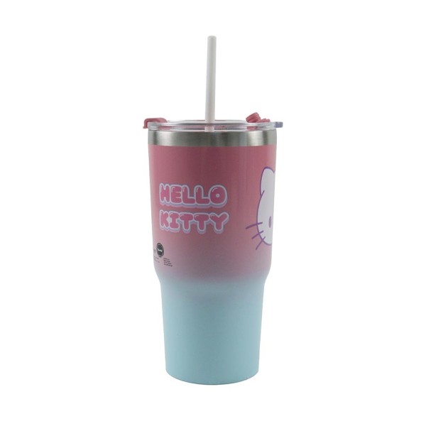 Ποτήρι ss με καλαμάκι 520ml Hello Kitty - GIM