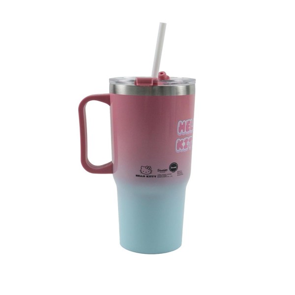 Ποτήρι ss με καλαμάκι 520ml Hello Kitty - GIM