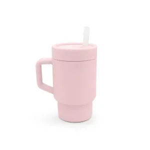 Παγούρι Σιλικόνης με Καλαμάκι Tumbler Ροζ