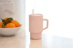 Παγούρι Σιλικόνης με Καλαμάκι Tumbler Ροζ