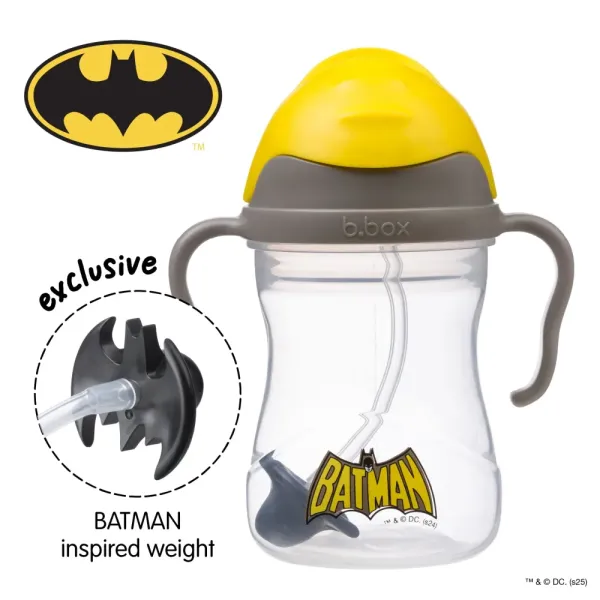 Batman Εκπαιδευτικό ποτηράκι με καλαμάκι με βαρίδι Batman Εκπαιδευτικό ποτηράκι με καλαμάκι με βαρίδι