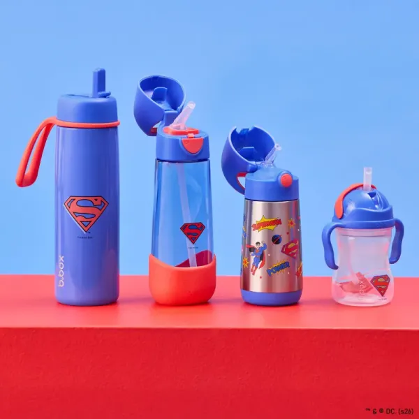 Superman Εκπαιδευτικό ποτηράκι με καλαμάκι με βαρίδι