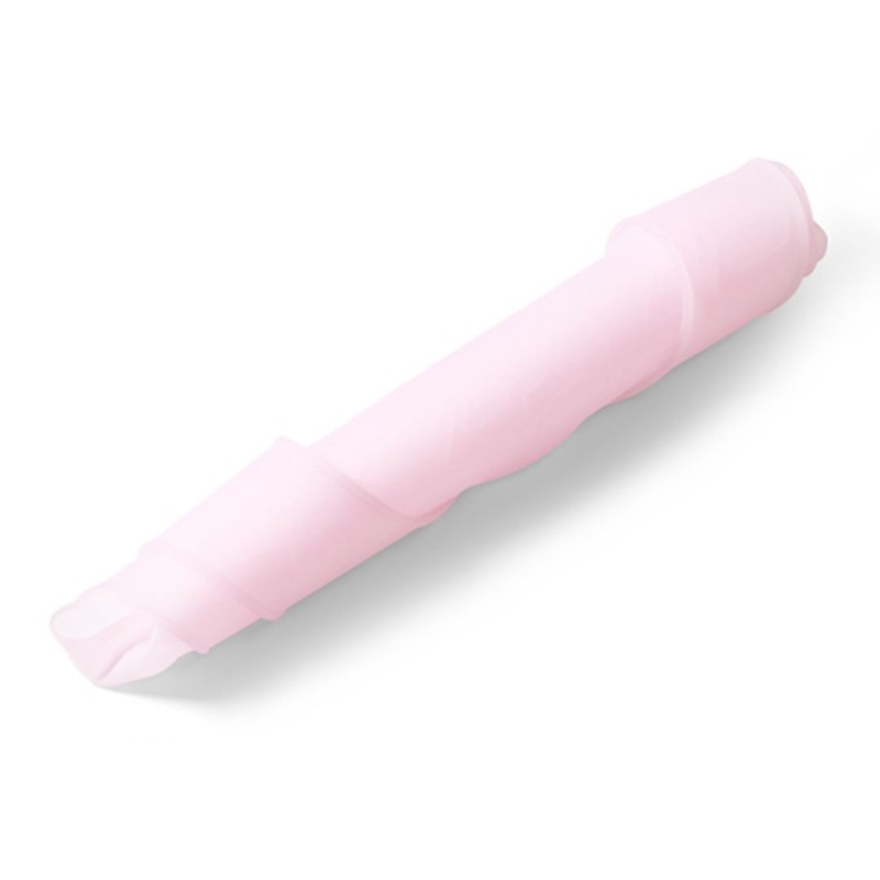 Σαλιάρα σιλικόνης 6m+ με θήκη περισυλλογής τροφίμων-Pink