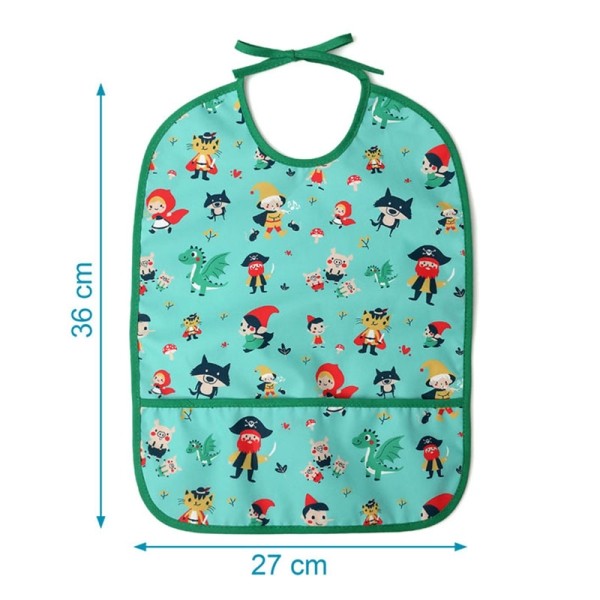 Αδιάβροχη Σαλιάρα με τσέπη Tales Μέντα