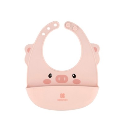 Σαλιάρα σιλικόνης Ροζ