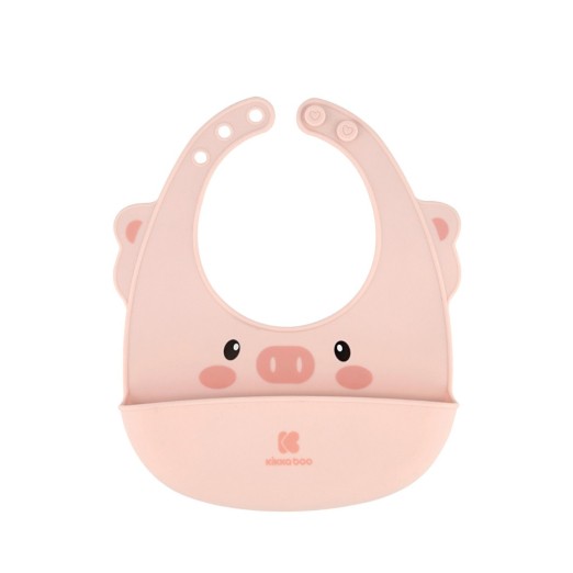 Σαλιάρα σιλικόνης Ροζ