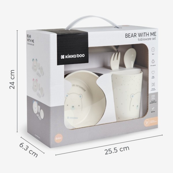 Tableware PP set Bear with me Pink