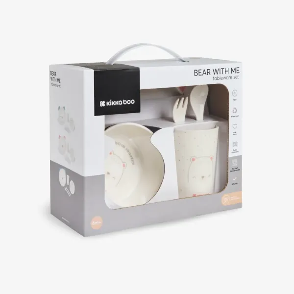 Tableware PP set Bear with me Pink
