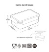 Δοχείο φαγητού Bento με χωρίσματα- 1,2 L- Space - A Little Lovely Company