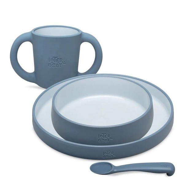 Παιδικό Σετ Φαγητού Grey Blue