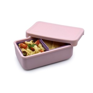 Melii – Bento Σιλικόνης 2 Θέσεων 700ml Pink/Purple