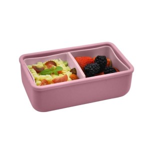 Melii – Bento Σιλικόνης 2 Θέσεων 700ml Blush/Berr