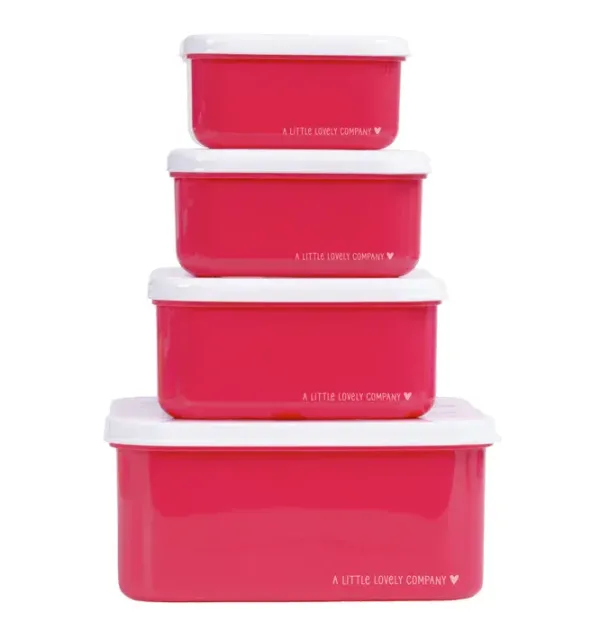 Σετ 4 δοχεία φαγητού Lunch & Snack Box -Cherries