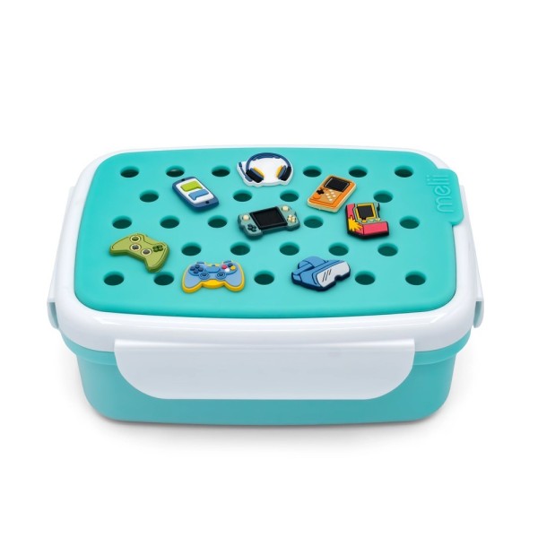 Bento Φαγητοδοχείο με Charms Μπλε - Meli