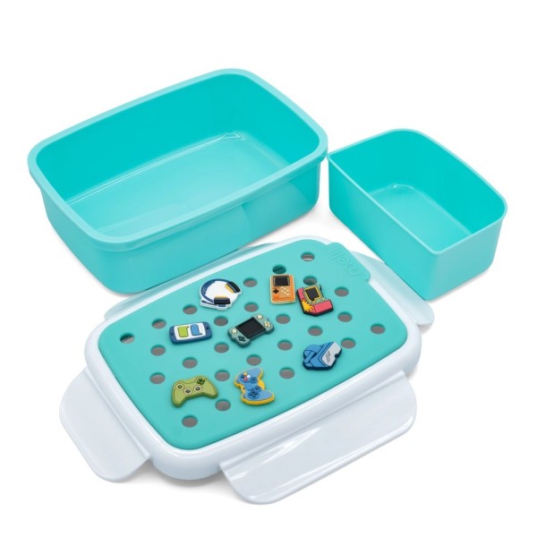 Bento Φαγητοδοχείο με Charms Μπλε - Meli