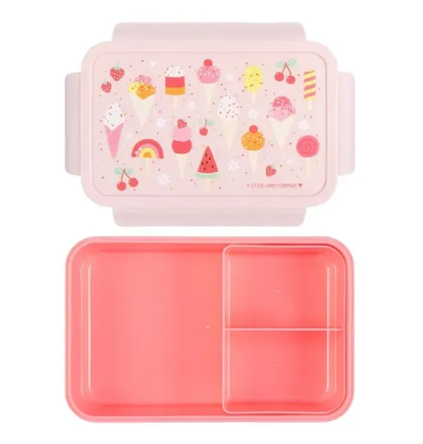 Δοχείο φαγητού Bento με χωρίσματα- 1,2 L- Ice-cream - A Little Lovely Company