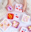 Σετ 4 δοχεία φαγητού Lunch & Snack Box -Flower garden - A Little Lovely Company