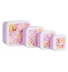 Σετ 4 δοχεία φαγητού Lunch & Snack Box -Flower garden - A Little Lovely Company