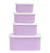 Σετ 4 δοχεία φαγητού Lunch & Snack Box -Flower garden - A Little Lovely Company
