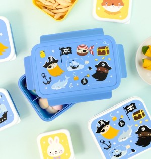 Δοχείο φαγητού Bento με χωρίσματα- 1,2 L-Pirates - A Little Lovely Company