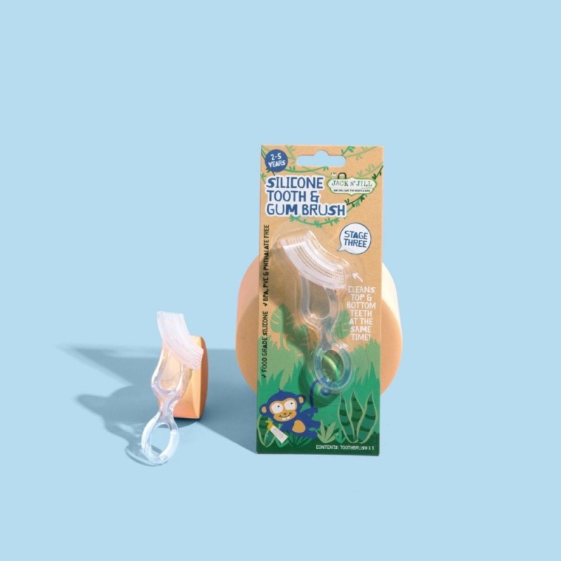 Οδοντόβουρτσα Σιλικόνης, για έξυπνο-διπλό βούρτσισμα δοντιών,Stage 3: 2-5 ετών