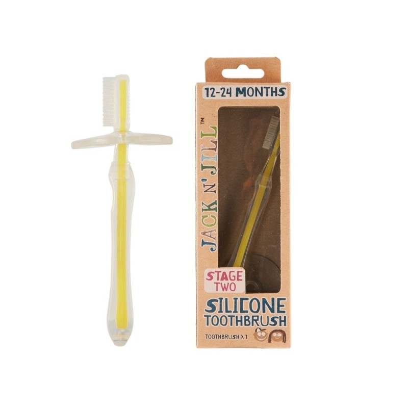 Οδοντόβουρτσα Σιλικόνης, με προστατευτική ασπίδα,Stage 2: 12-24μηνών