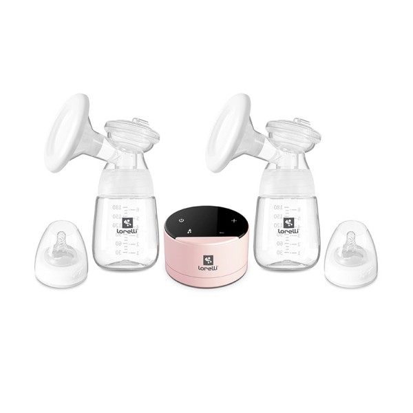 DOUBLE ELECTRIC BREAST PUMP DAILY COMFORT PIONK&BLACK ΔΙΠΛΟ ΘΗΛΑΣΤΡΟ - LORELLI