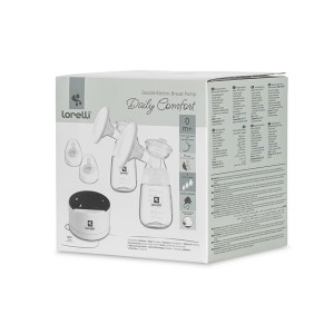 DOUBLE ELECTRIC BREAST PUMP DAILY COMFORT PIONK&BLACK ΔΙΠΛΟ ΘΗΛΑΣΤΡΟ - LORELLI