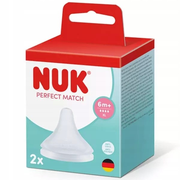 NUK ΘΗΛΗ PERFECT MATCH ΣΙΛΙΚΟΝΗΣ ΜΕΓ.XL 2 TEM