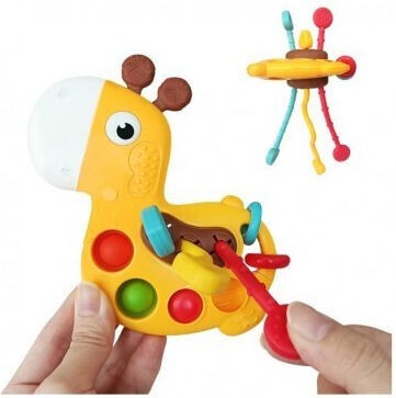 Παιχνίδι καμηλοπάρδαλη με κορδόνια σιλικόνης