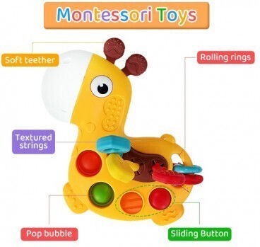 Παιχνίδι καμηλοπάρδαλη με κορδόνια σιλικόνης Παιχνίδι καμηλοπάρδαλη με κορδόνια σιλικόνης