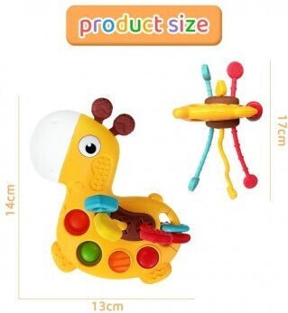 Παιχνίδι καμηλοπάρδαλη με κορδόνια σιλικόνης