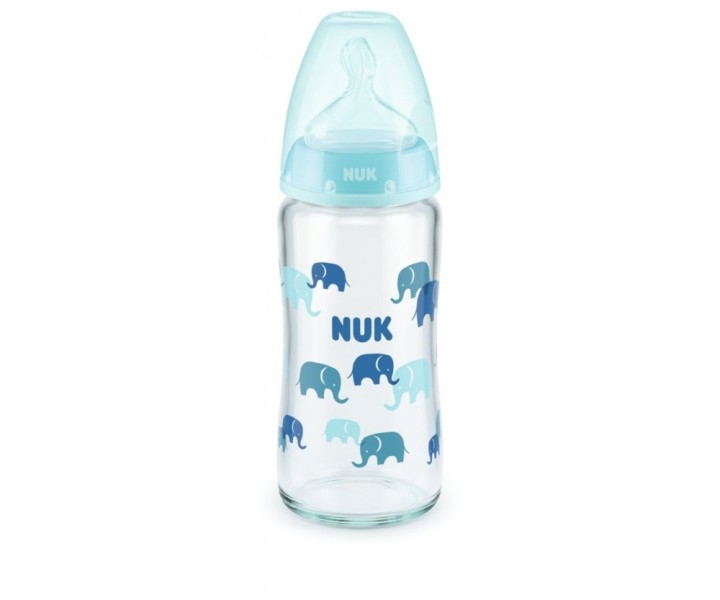 NUK ΜΠΙΜΠΕΡΟ ΓΥΑΛΙΝΟ 240ml ΣΙΛ. FIRST CHOICE PLUS TEMP. CONTROL