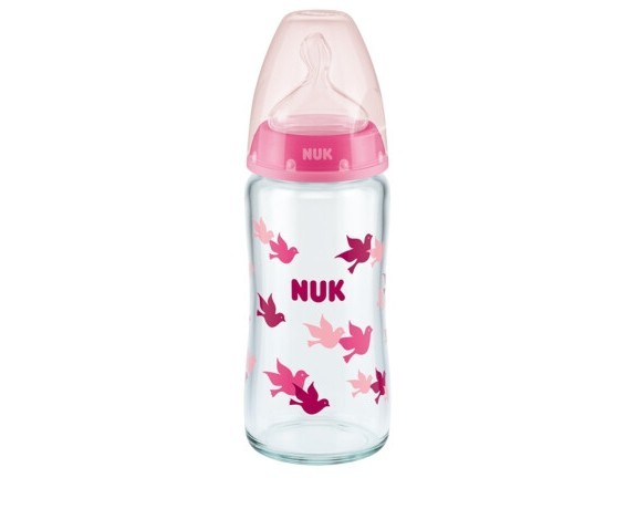NUK ΜΠΙΜΠΕΡΟ ΓΥΑΛΙΝΟ 240ml ΣΙΛ. FIRST CHOICE PLUS TEMP. CONTROL