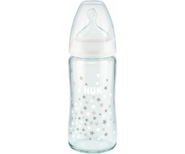 NUK ΜΠΙΜΠΕΡΟ ΓΥΑΛΙΝΟ 240ml ΣΙΛ. FIRST CHOICE PLUS TEMP. CONTROL