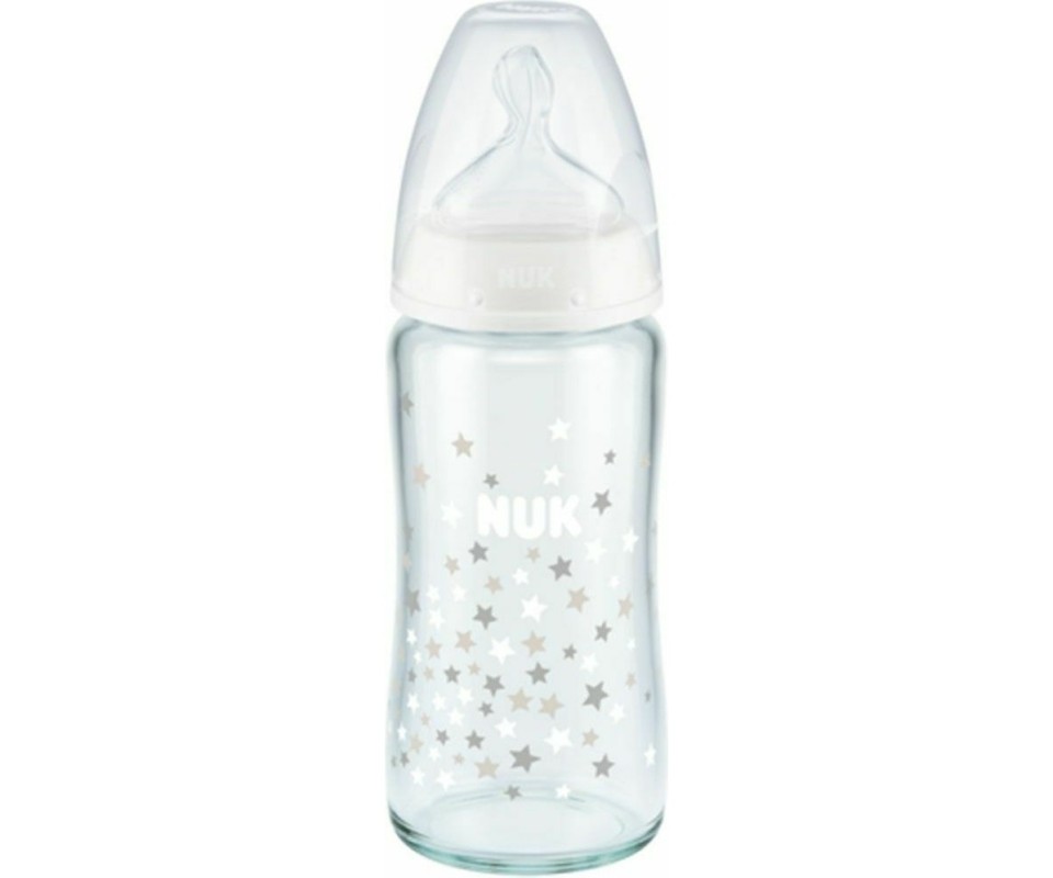 NUK ΜΠΙΜΠΕΡΟ ΓΥΑΛΙΝΟ 240ml ΣΙΛ. FIRST CHOICE PLUS TEMP. CONTROL