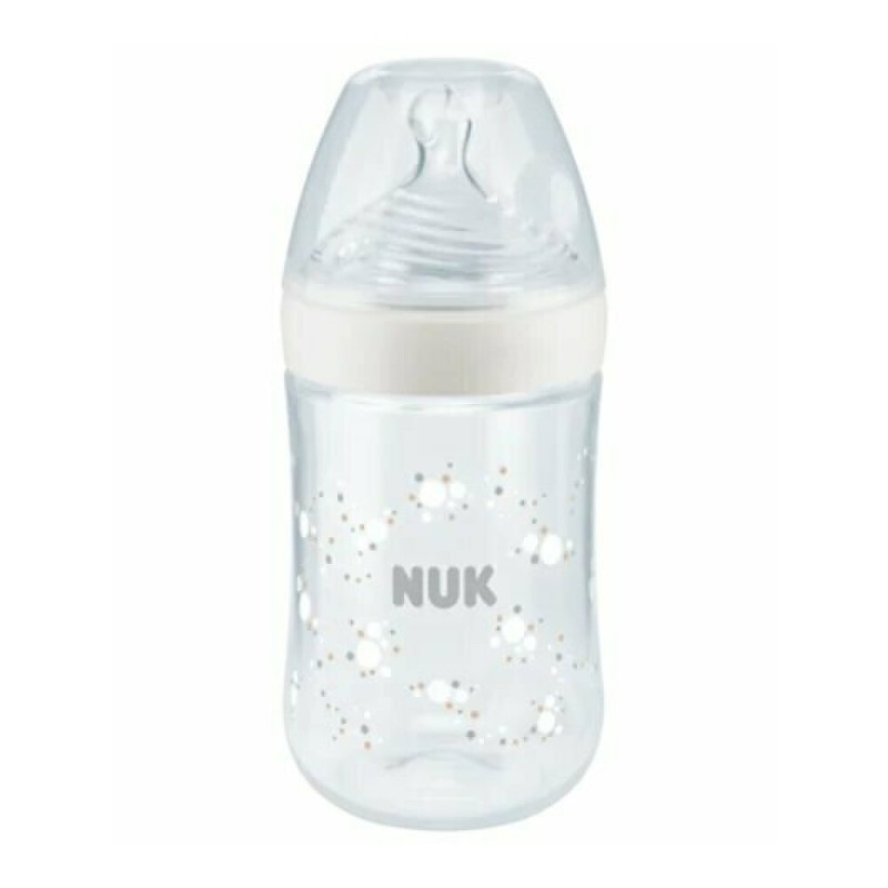 NUK ΜΠΙΜΠΕΡΟ ΓΥΑΛΙΝΟ 240ml ΣΙΛΙΚΟΝΗΣ ΜΕΓ. M NATURE SENSE TEMP. C