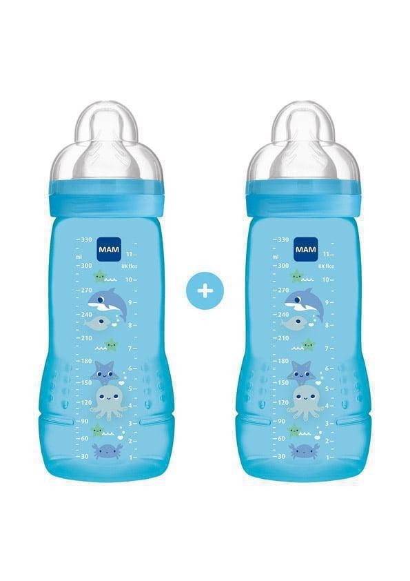 MAM ΜΠΙΜΠΕΡΟ PP Easy Active 330ml X2 Θηλή Σιλικόνη 4M+ ΑΓΟΡΙ