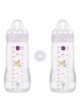 MAM ΜΠΙΜΠΕΡΟ PP Easy Active 330ml X2 Θηλή Σιλικόνη 4M+ ΚΟΡΙΤΣΙ