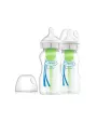 Dr. Brown’s Options+ Σετ Γυάλινων Μπιμπερών 2 τμχ Με Φαρδύ Λαιμό 270ml