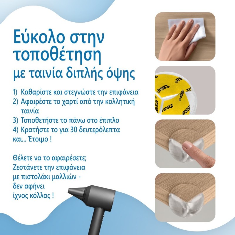 ΣΤΡΟΓΓΥΛΑ ΠΡΟΣΤΑΤΕΥΤΙΚΑ ΓΩΝΙΩΝ ΔΙΑΦΑΝΑ 12ΤΜΧ