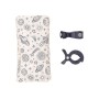 MUSLIN & 2 PRAM PEG BOX SET OUTER SPACE ON WHITE ΜΟΥΣΕΛ