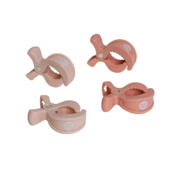 PRAM PEGS 4PACK CREAM & PEACH ΚΛΙΠ ΚΑΡΟΤΣΙΟΥ 4ΤΜΧ